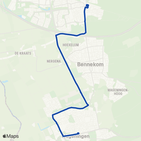 RRReis Wageningen Busstation - Station Ede-Wageningen map