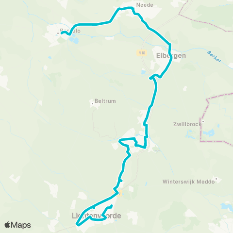 RRReis Borculo - Lichtenvoorde map
