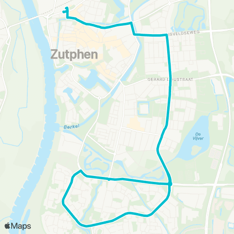 RRReis Zutphen via Zuidwijken - Zutphen map