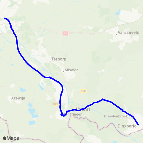 RRReis Dinxperlo via Gendringen - Doetinchem map