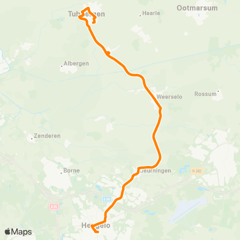 RRReis Hengelo - Tubbergen map