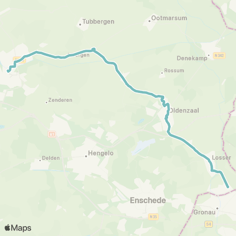 RRReis Overdinkel - Almelo map