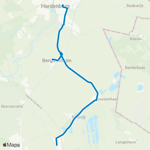 RRReis Hardenberg - Westerhaar map