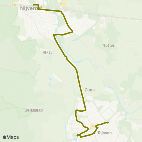 RRReis Rijssen - Nijverdal map