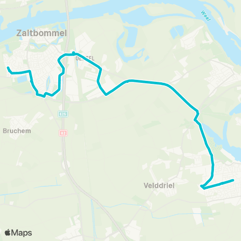 RRReis Kerkdriel - Zaltbommel map