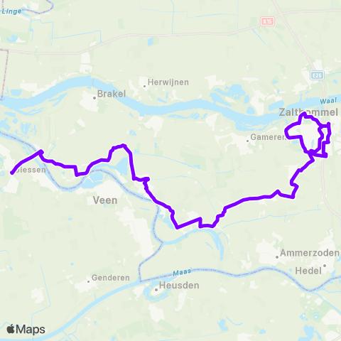 RRReis Zaltbommel - Giessen (RsvRRR) map