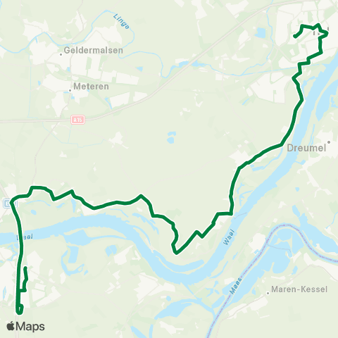 RRReis Zaltbommel - Tiel map