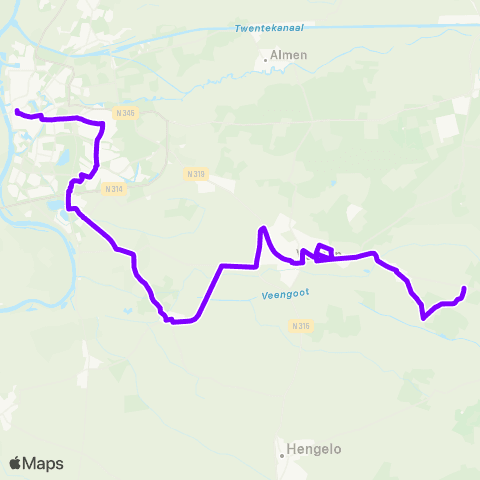 RRReis Zutphen via Wichmond - Kranenburg (RsvRRR) map