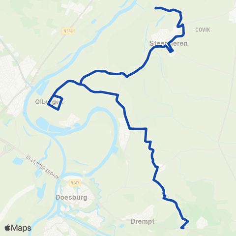 RRReis Bronckhorst via Steenderen - Hoog-Keppel map