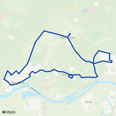 RRReis Doorwerth - Oosterbeek - Wolfheze - Doorwerth map