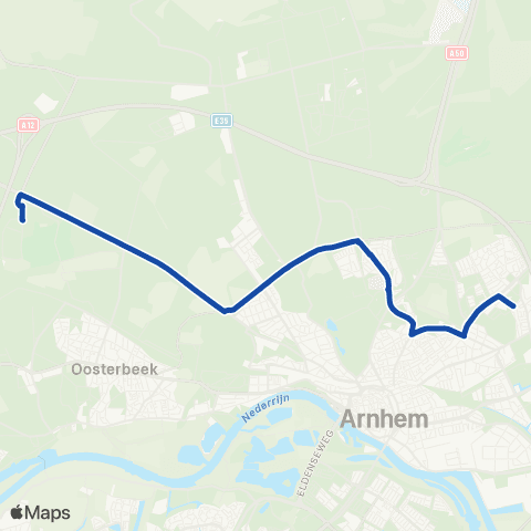 RRReis Papendal - Venster / Beekdal map