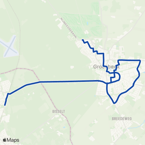 RRReis Groesbeek - Molenhoek map