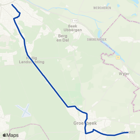 RRReis Groesbeek - Prins Hendrikstraat map