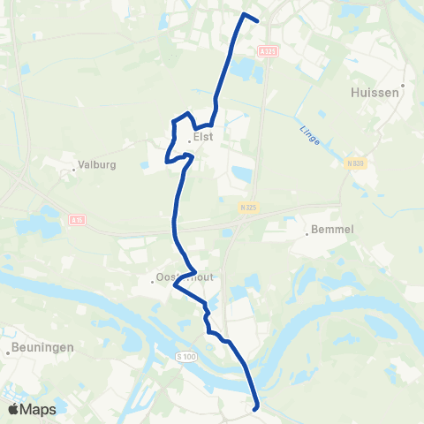 RRReis Arnhem Randweg (Ohra) - Centrum Oost map
