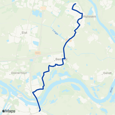 RRReis Huissen - Centrum Oost map