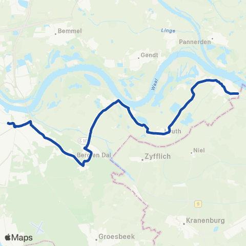 RRReis CS - Berg en Dal - Millingen map