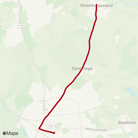 Red Rose Travel St Helen's Church - St Albans City Railway Sta map