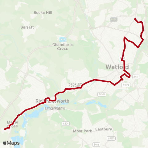 Red Rose Travel Park Parade - Downings Wood Terminus map