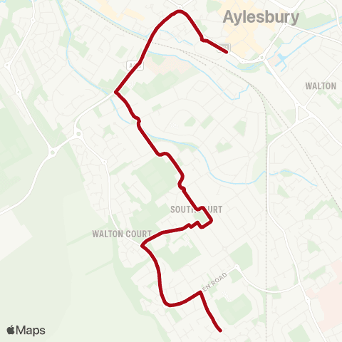 Red Rose Travel Hillier Road - Aylesbury Bus Station map