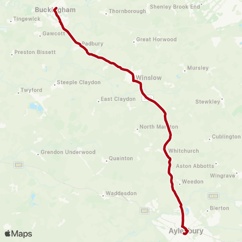 Red Rose Travel High Street - Aylesbury Bus Station map
