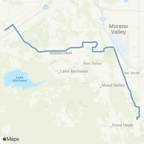 Riverside Transit Agency Galleria-Perris map