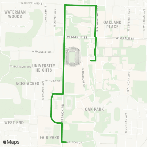 Razorback Transit Move In - Reid Hall / NW Quad map