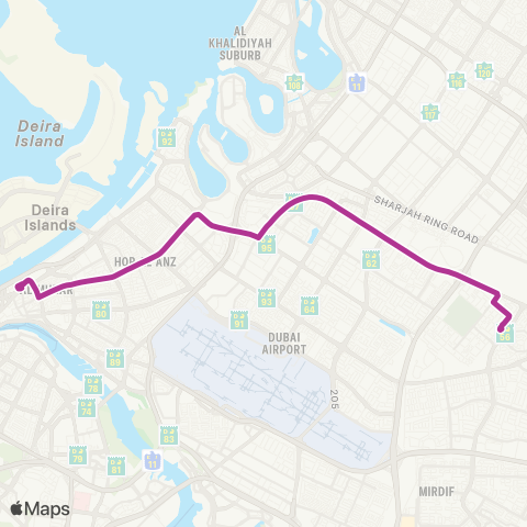 RTA Gold Souq Bus Sta - Al Qusais Bus Sta map