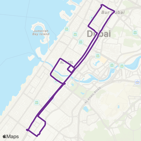 RTA Al Quoz Bus Station - Al Satwa map