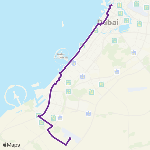 RTA Al Ghubaiba Bus Sta - Ami Airport (Ptb) map