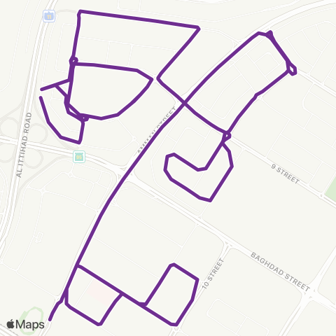RTA Al Nahda 1 - Stadium Bus Station map