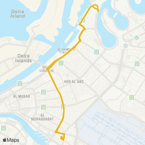 RTA Hamriya Port, Control Tower - Deira City Ctr Bus Sta map