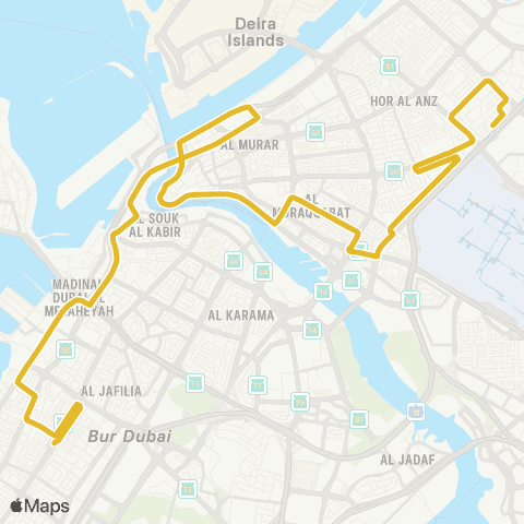 RTA Al Satwa Bus Sta - Hor Al Anz E, Qiyadah MS map