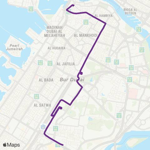 RTA Al Ghubaiba Bus Station - Dubai Mall map