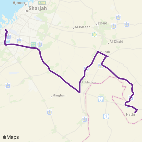 RTA Union Bus Station - Hatta Bus Station map
