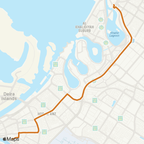 RTA Union Bus Sta - Al Jubail Bus Sta map