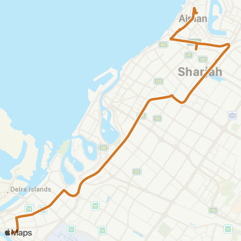 RTA Union Bus Station - Ajman Bus Station map