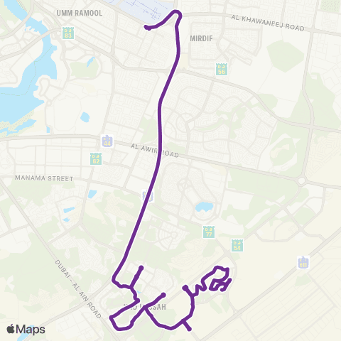 RTA Al Rashidiya Bus Station - Academic City map
