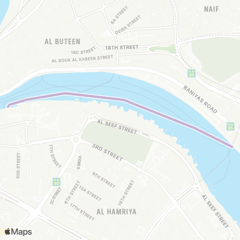 RTA Baniyas MTS - Dubai Old Souq MTS map
