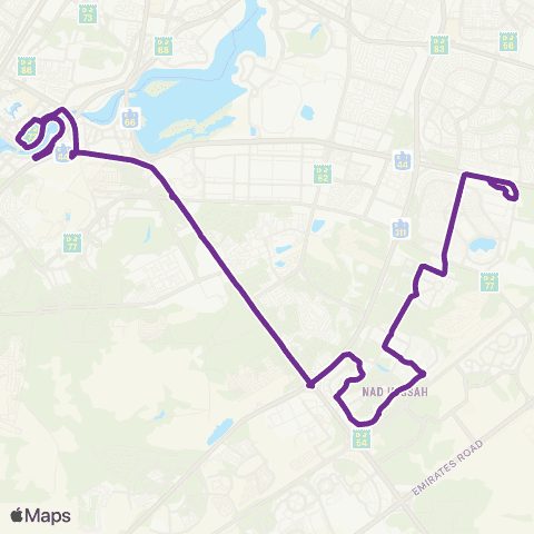 RTA Int'L City Bus Sta - Business Bay 2 Bus Sta map