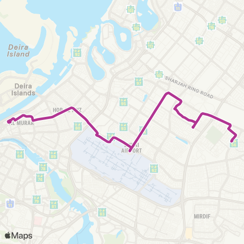 RTA Gold Souq Bus Sta - Al Qusais Bus Sta map