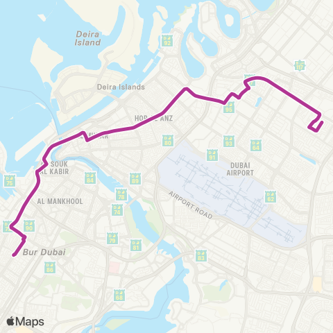 RTA Lulu Village - Al Satwa Bus Station map