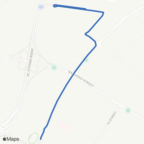 RTA Stadium Bus Sta - Al Nahda 1, Terminus 2 map