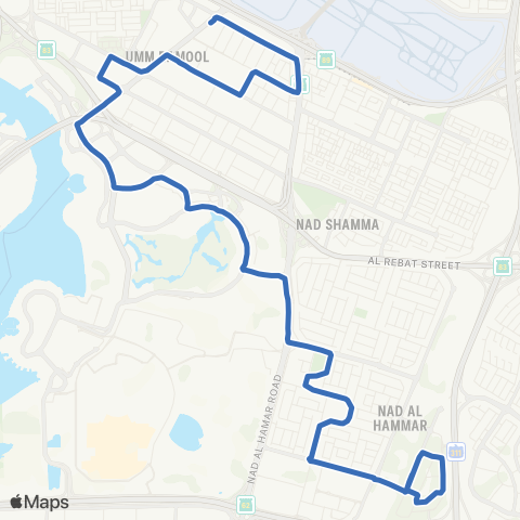 RTA Nadd Al Hamar - Emirates MS map