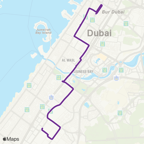 RTA Al Quoz, Bus Sta - Al Satwa Bus Sta map