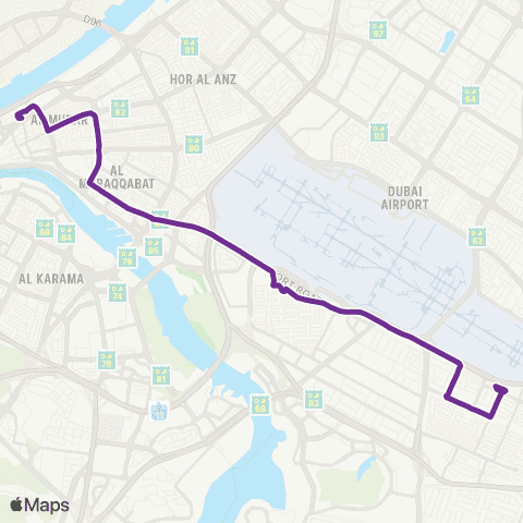 RTA Rashidiya MS - Gold Souq Bus Station map