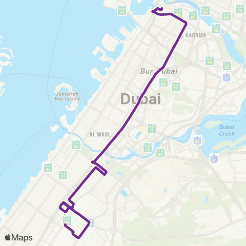 RTA Al Ghubaiba Bus Sta - Al Quoz Bus Sta map