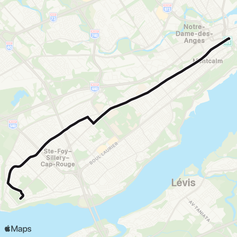 RTC Place d'Youville - Pointe-de-Sainte-Foy map