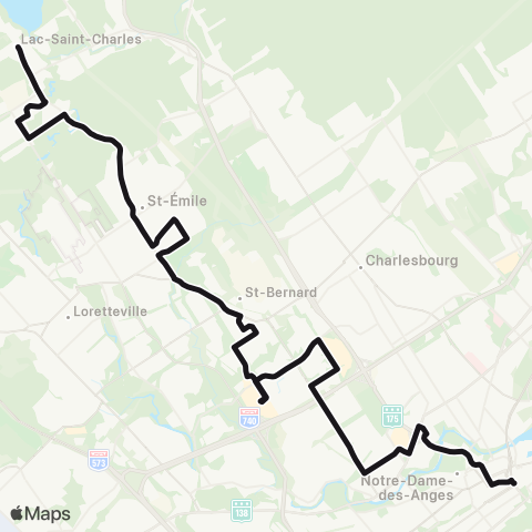 RTC - Lac-Saint-Charles map