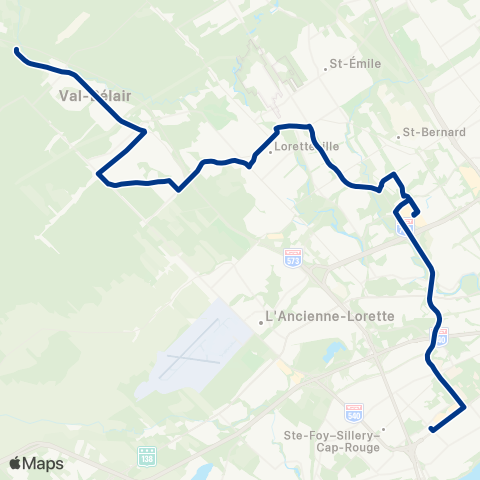 RTC Sainte-Foy Centre - Val-Bélair map