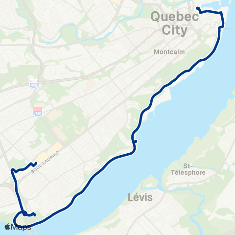 RTC Terminus Gare-du-Palais - Ste-Foy Centre map